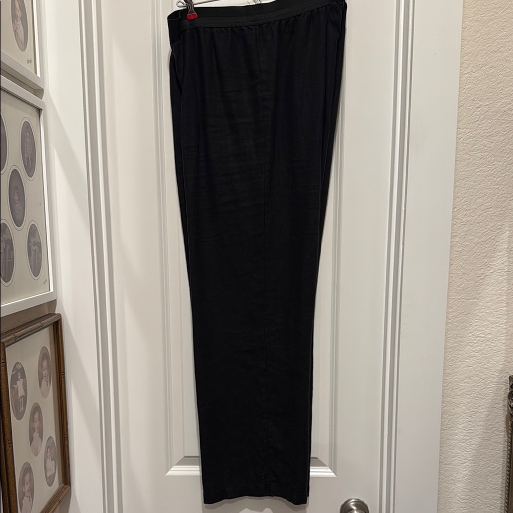 Soft Surroundings Ladies Black Linen Pants